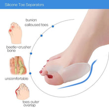 Load image into Gallery viewer, 1Pair Silicone Toes Separator Bunion Bone Corrector
