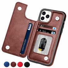 Load image into Gallery viewer, Flip Leather Wallet Case For iPhones

