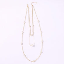 Load image into Gallery viewer, Multilayer Strand Simulated Pearl Necklace and Earrings Set
