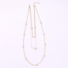 Carregar imagem no visualizador da galeria, Multilayer Strand Simulated Pearl Necklace and Earrings Set