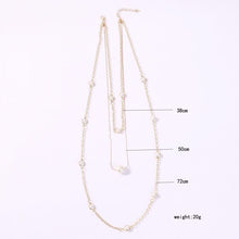 Carregar imagem no visualizador da galeria, Multilayer Strand Simulated Pearl Necklace and Earrings Set