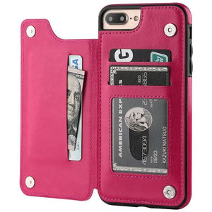 Flip Leather Wallet Case For iPhones