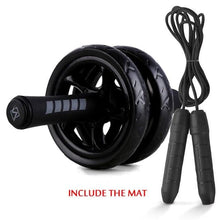 Charger l&#39;image dans la galerie, Roller&amp;Jump Rope No Noise Abdominal Wheel Ab Roller with Mat  For Exercise Fitness Equipment Accessories Body Building
