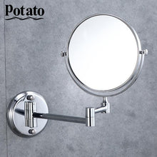 Load image into Gallery viewer, Chrome Round Double-sided 360 Deg 7X Magnifying Mirror 8&quot;
