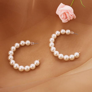 Multilayer Strand Simulated Pearl Necklace and Earrings Set